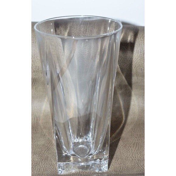 Clear Drinking Glass Square Heavy Bottom Tumbler Highball Art Deco style - Picture 8 of 8
